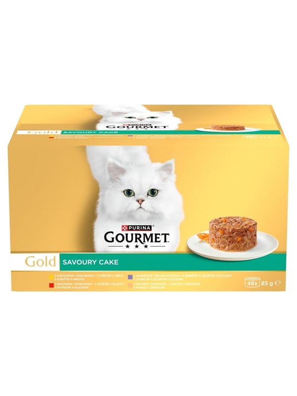 PURINA NESTLE Gourmet Gold Hartige cake - nat kattenvoer - 48x85g