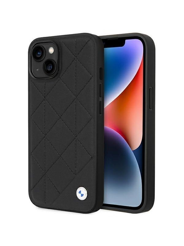BMW BMHCP14S22RQDK iPhone 14 6.1" black/black Leather Quilted