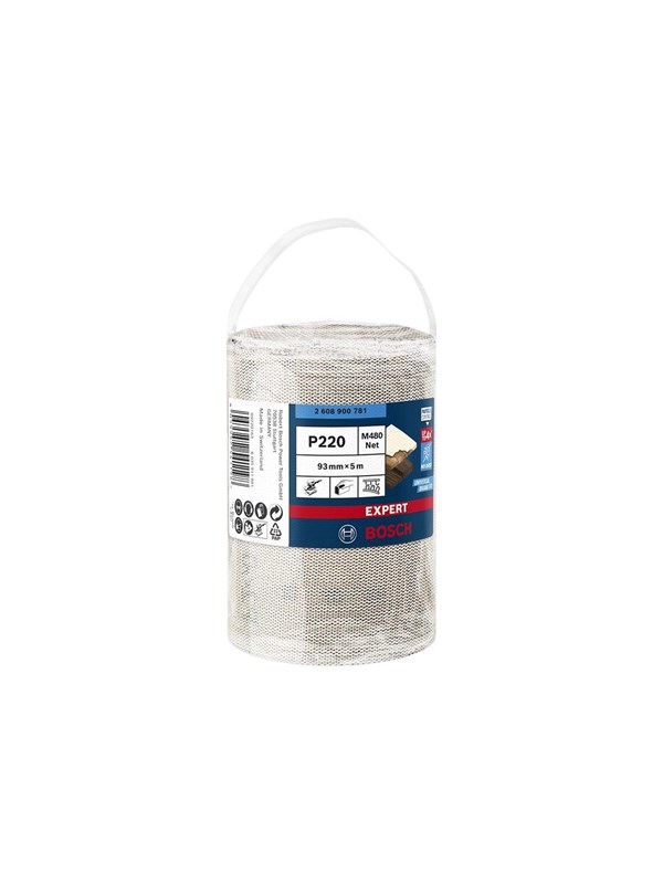 Bosch EXPERT SCHUURROL M480 SCHUURNET BEST FOR WOOD AND PAINT 93 MM X 5 M KORREL 220