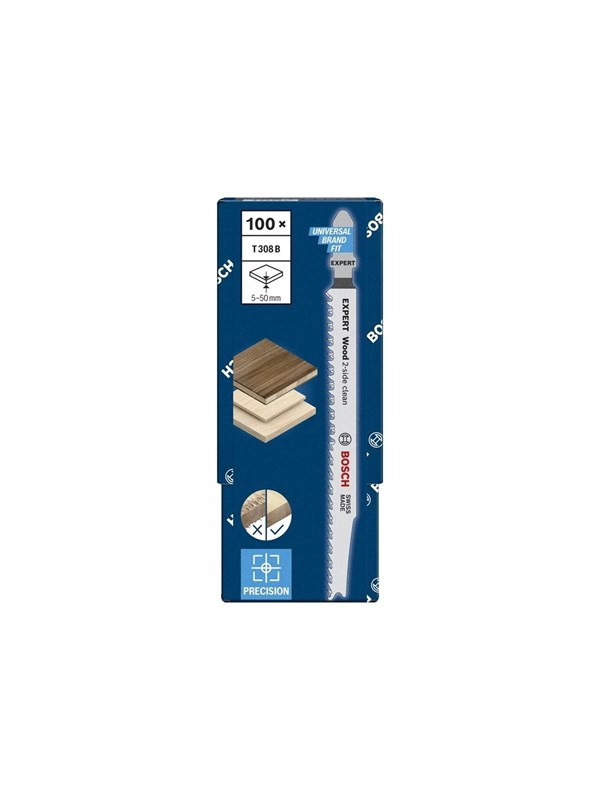 Bosch EXPERT DECOUPEERZAAGBLAD T308B 100ST WOOD 2-SIDE CLEAN