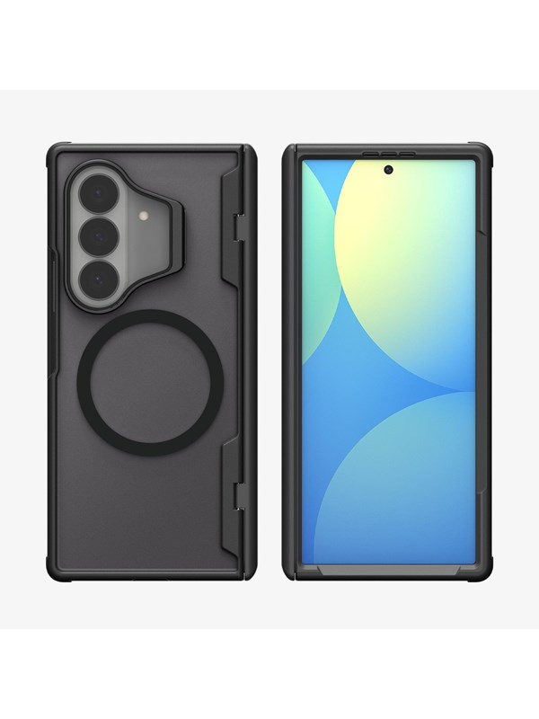 Spigen Hoesje Geschikt voor Samsung Galaxy Z Fold 8 Ultra - Optik Armor Pro MagFit Case - Compatibel met MagSafe / Qi2 - Back Cover met Camera Stand - Scharnier Bescherming - Zwart