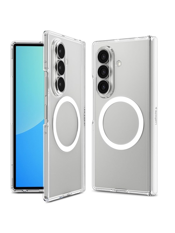 Spigen Ultra Hybrid Pro MagFit Backcover voor de Samsung Galaxy Z Fold 8 - Clear / White