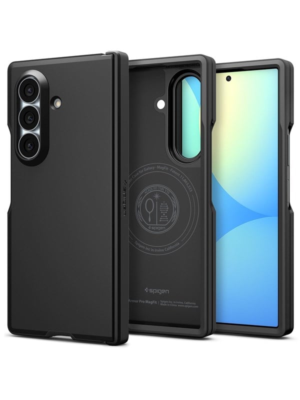 Spigen Tough Armor Pro Hoesje Geschikt voor Samsung Galaxy Z Fold 8 Ultra | Compatibel met MagSafe / Qi2 | Back Cover Militaire Standaard | Scharnier Bescherming | Zwart