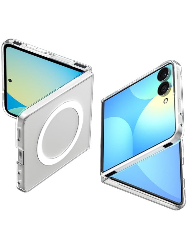 Spigen | Hoesje Geschikt voor Samsung Galaxy Z Flip 8 | Air Skin | Back Cover | met MagFit | Clear Wit