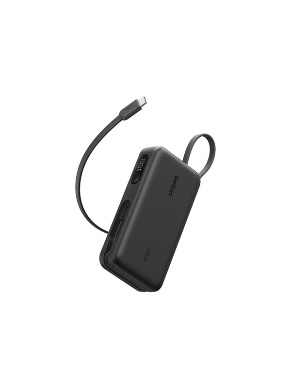 Belkin UltraCharge power bank - with integrated cable and display - USB USB-C - 45 watt - 10000 mAh