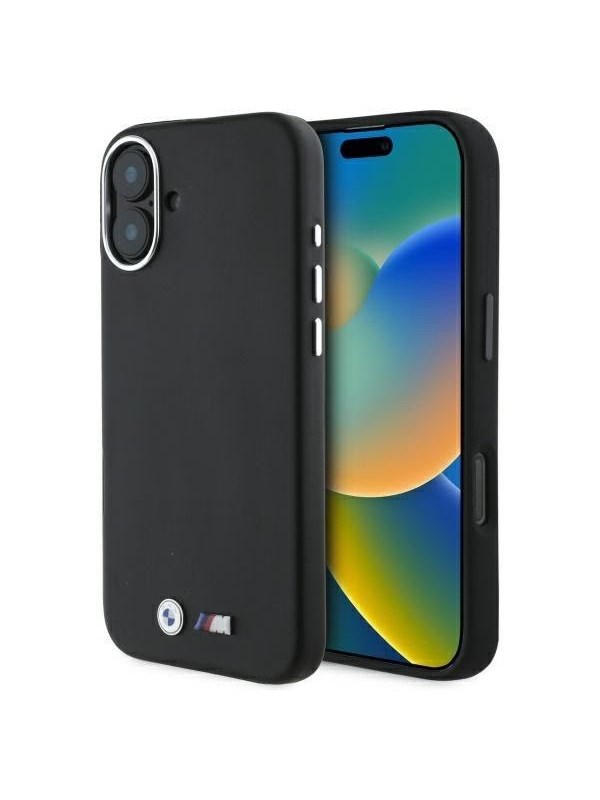 BMW M Smooth Full Wrapped Metal MagSafe Case for iPhone 16 Plus - Black