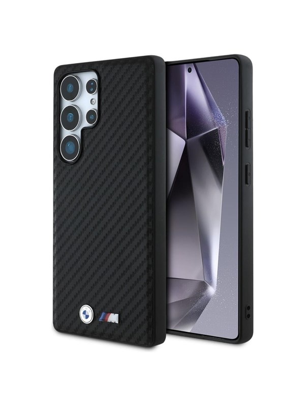 BMW Leather Carbon MagSafe Case for Samsung Galaxy S25 Ultra - Black