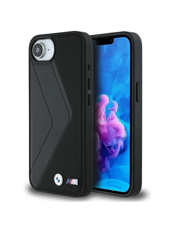 BMW Oversized Stripes MagSafe case for iPhone 16e - black