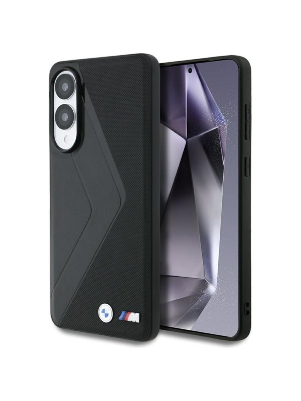 BMW Leather Oversized Stripes MagSafe case for Samsung Galaxy S25 Edge - black