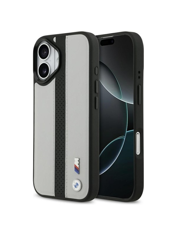 BMW M Perforated Stripe Logo MagSafe Case for iPhone 17 - Gray