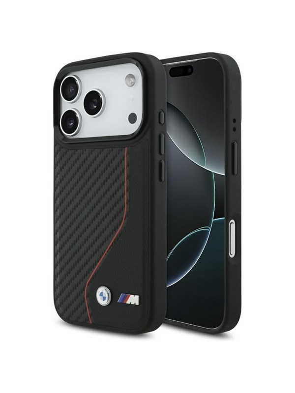 BMW M Carbon Line & Logo MagSafe Case for iPhone 17 Pro - Red