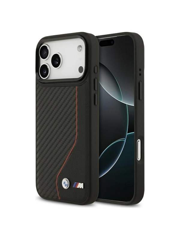 BMW M Carbon Line & Logo MagSafe Case for iPhone 17 Pro Max - Red