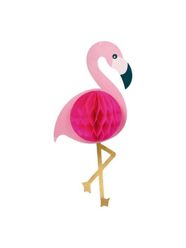 Globos Honeycomb Flamingo Aloha - 52x24cm