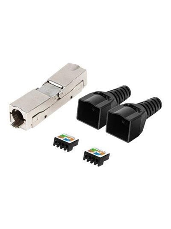 Lanberg network coupler - black silver - Zwart