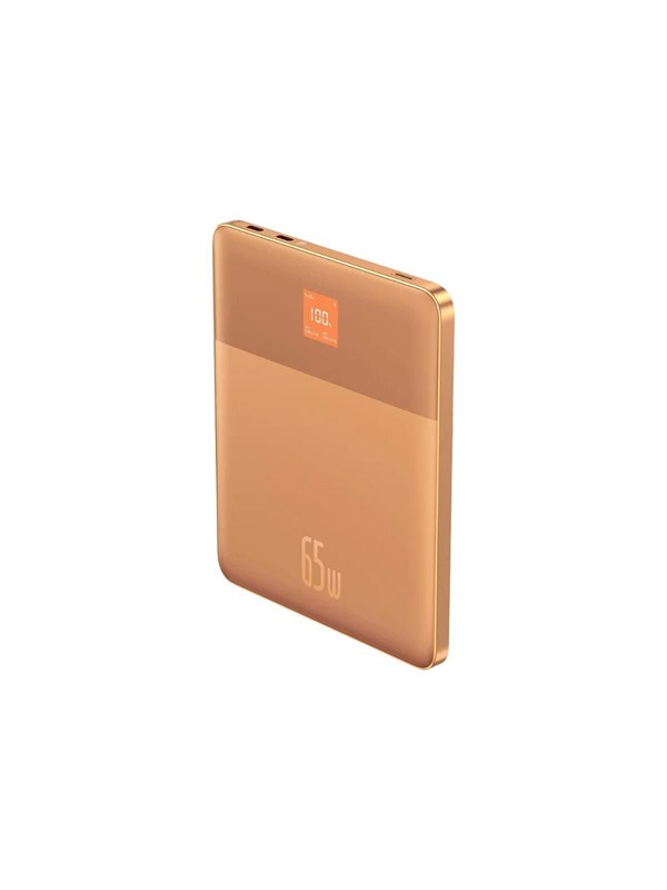 Baseus Blade2 12000mAh 65W Powerbank with Digital Display (Incl. White USB-C to USB-C 100W cable) - Orange - 12000 mAh