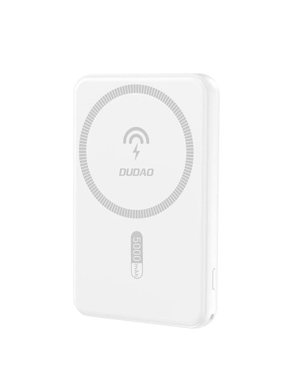 Dudao K14S Magnetic Power Bank 20W 5000mAh 1x USB-A 1x USB-C - White