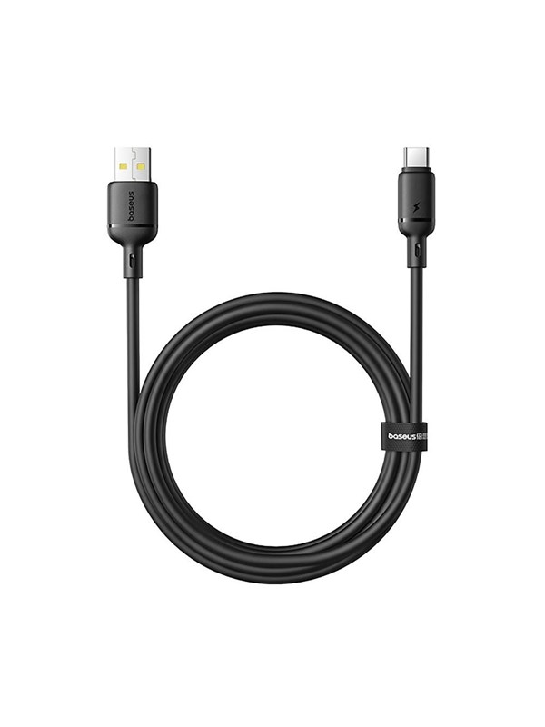 Baseus Silky 3A USB-A - USB-C Cable 1m - Black