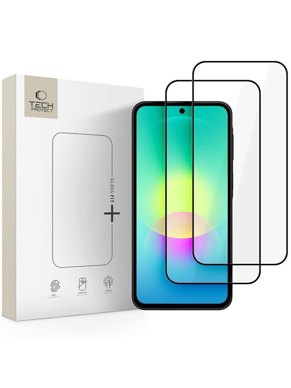 Tech-Protect Glass Fit+ 2-Pack Tempered Glass for Samsung Galaxy A27 5G - Black