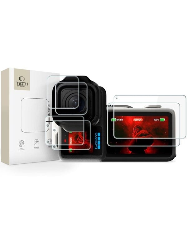 Tech-Protect Glass Fit+ 2-Set Glass + Film for GoPro Mission 1 / Pro