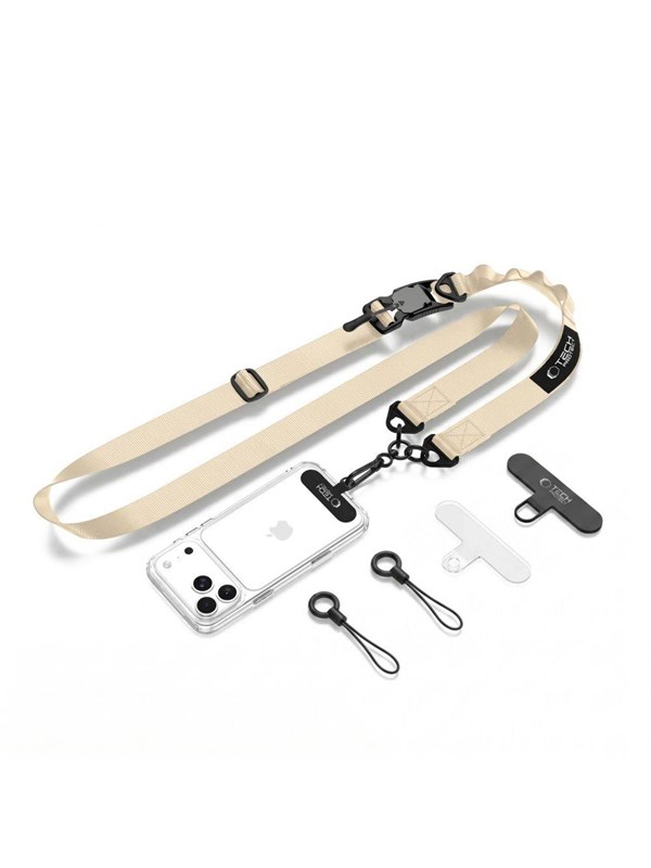 Tech-Protect C9S Rope Crossbody Phone Lanyard - Beige