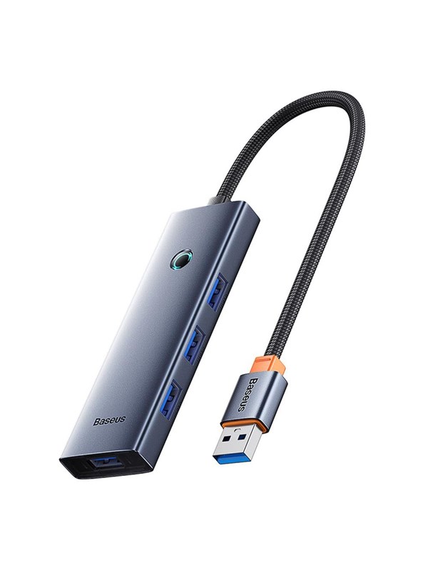Baseus UltraJoy Series USB-A hub 4xUSB-A 3.0 1xUSB-C 5V - gray USB hub