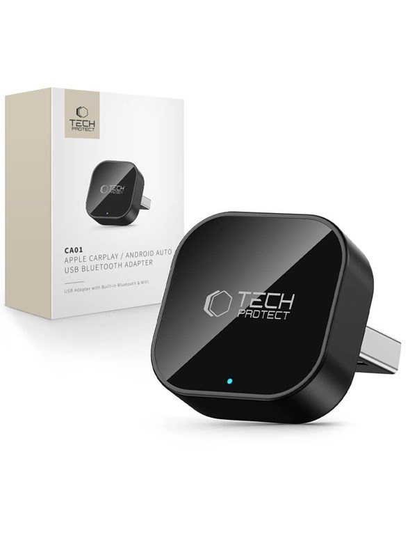 Tech-Protect Ultraboost CA01 USB Bluetooth 5.4 Apple CarPlay / Android Auto adapter - black