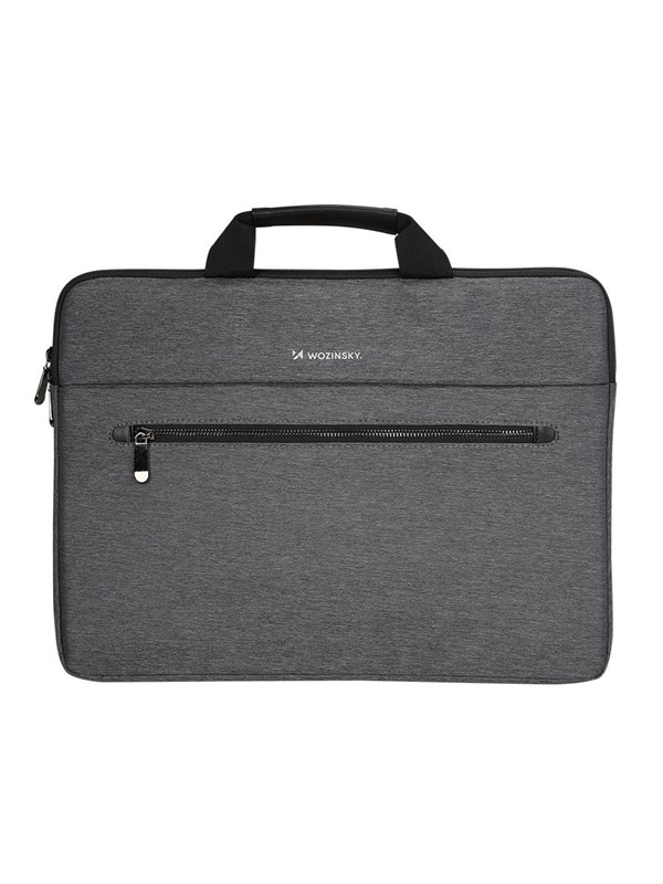 Wozinsky WTL-15 15.6" Laptop Bag with Handle and Metal Zipper - Gray