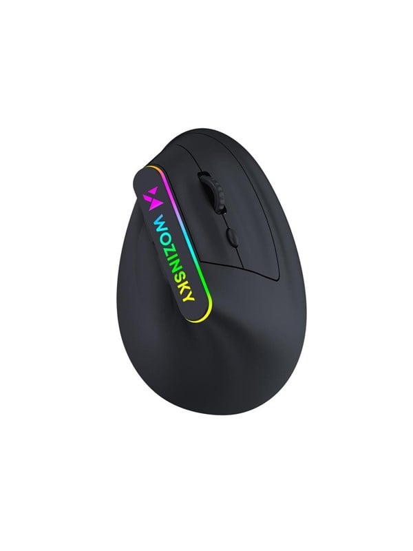 Wozinsky WMG-1164 Wireless Vertical Ergonomic Gaming Mouse 3600 DPI with RGB Backlight - Black