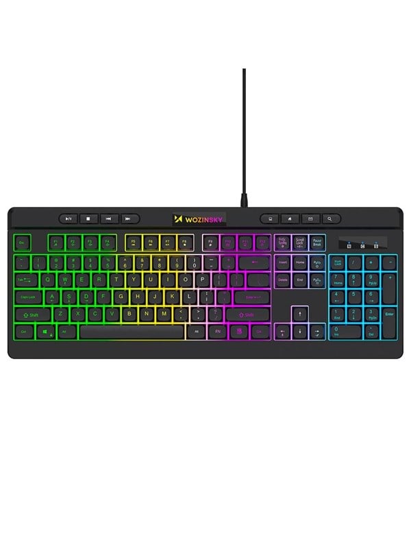 Wozinsky WKG-1044 Wired Backlit Membrane Gaming Keyboard - Black