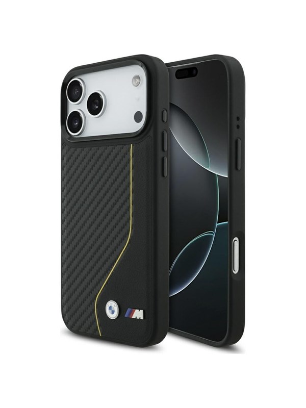 BMW M Carbon Line & Logo MagSafe Case for iPhone 17 Pro Max - Yellow