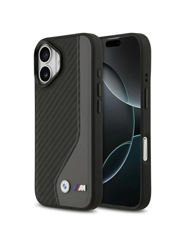 BMW M Carbon Logo MagSafe Case for iPhone 17 - Black and Gray