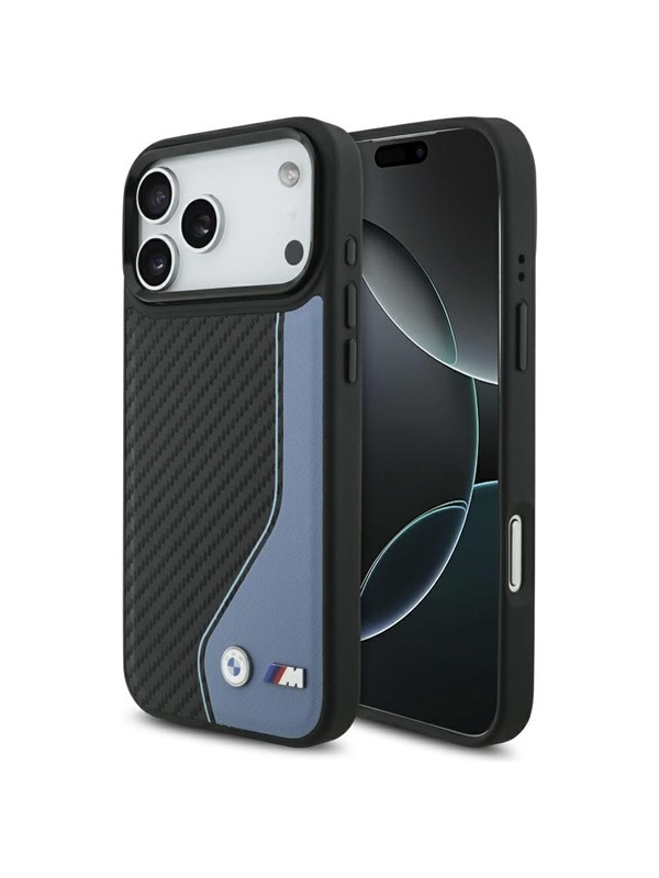BMW M Carbon Logo MagSafe Case for iPhone 17 Pro Max - Blue