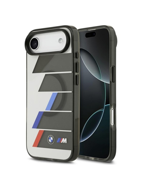 BMW M IML Metal Buttons Tricolor Lines MagSafe Case for iPhone Air - Gray