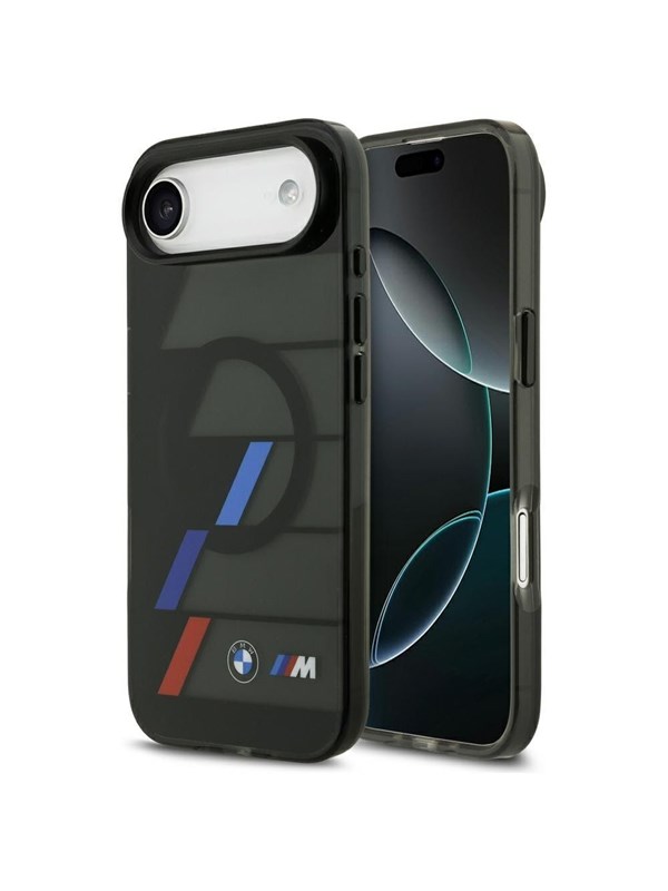 BMW M IML Metal Buttons Tricolor Lines MagSafe Case for iPhone Air - Black