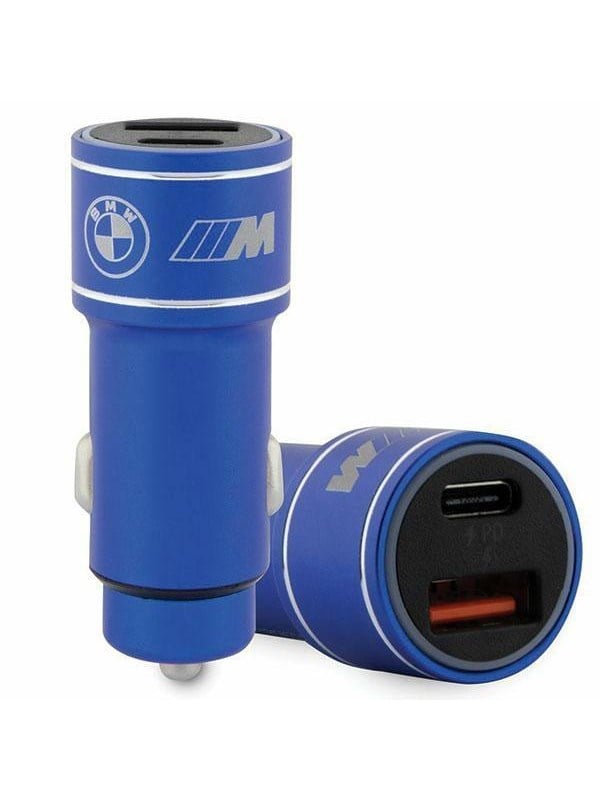 BMW M Edition PD-QC 3.0 20W Car Charger - Blue/Black