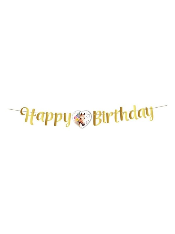 Globos Happy Birthday Horses Bunting - 2m