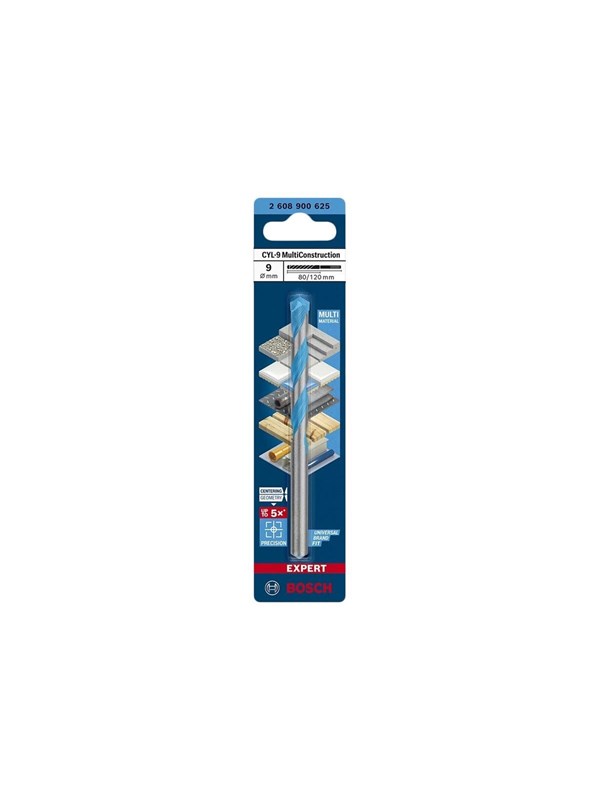 Bosch Expert CYL-9 MultiConstruction Drill Bit 9 mm