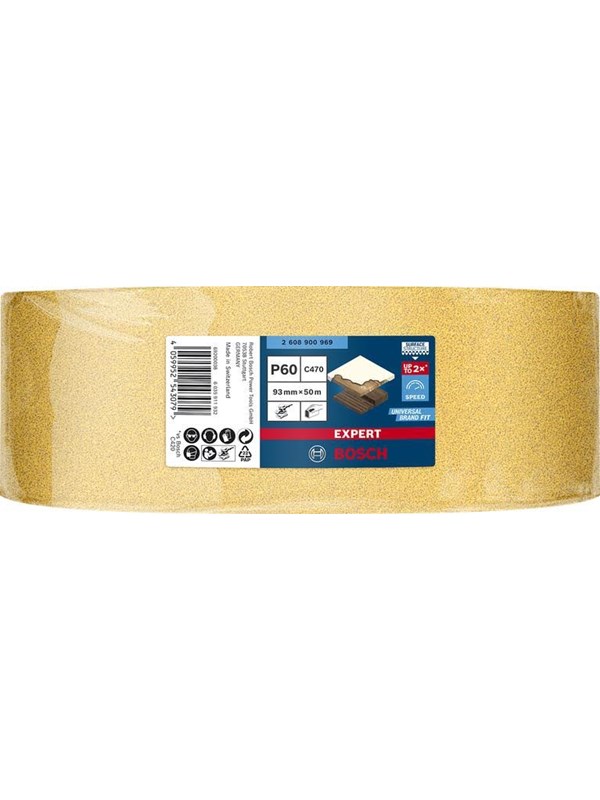 Expert C470 schuurpapierrol voor handmatig schuren 93 mm x 50 m, K60 - 1 stuk(s)