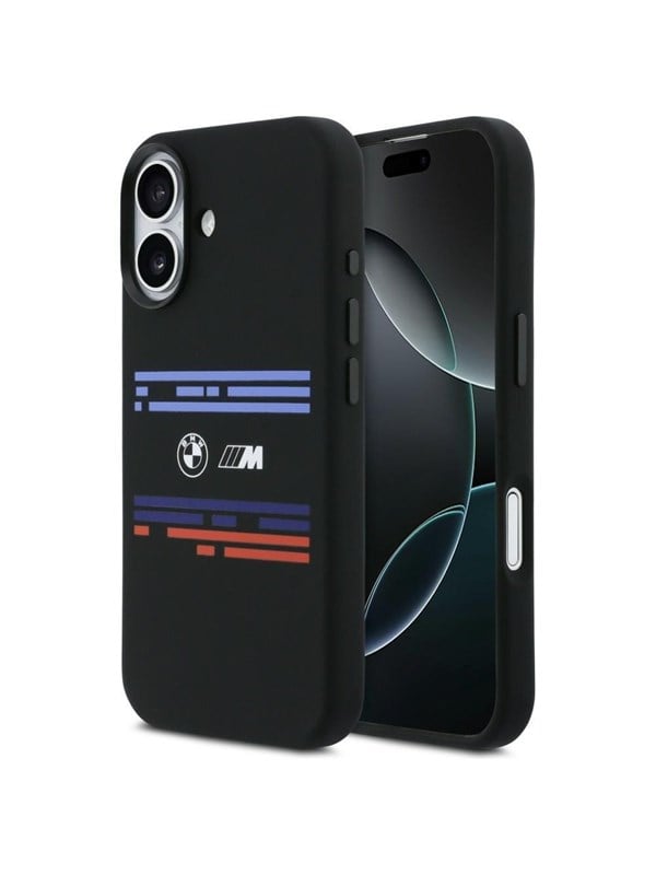 BMW M Silicon Horizontal Line MagSafe Case for iPhone 17 - Black