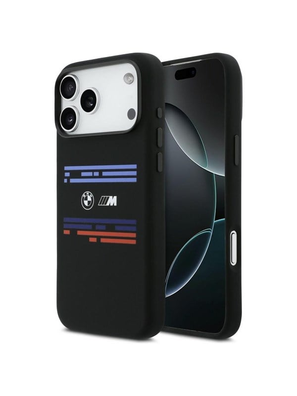 BMW M Silicon Horizontal Line MagSafe Case for iPhone 17 Pro Max - Black