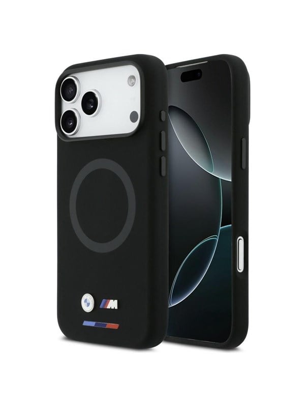 BMW M Silicon Logo MagSafe Case for iPhone 17 Pro Max - Black