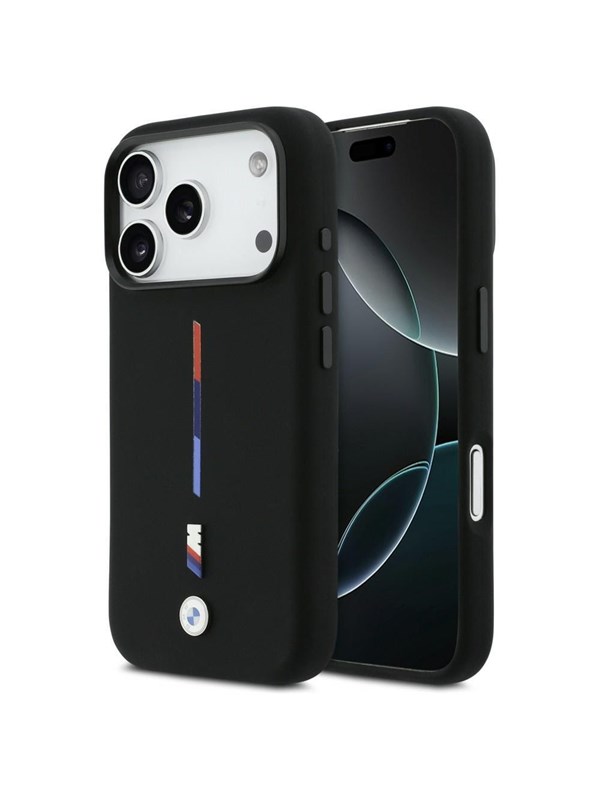Bmw Case M Silicon Tricolor Line Voor Iphone 17 Pro Magsafe Met Modern