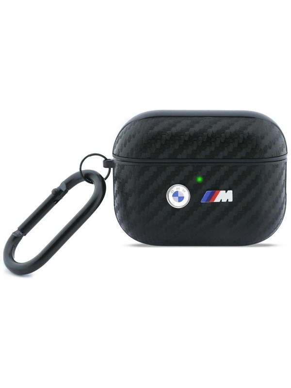 Bmw Carbon Metal Logo Case Voor Airpods Pro 3. Stijlvol Design Met Metalen Logo.