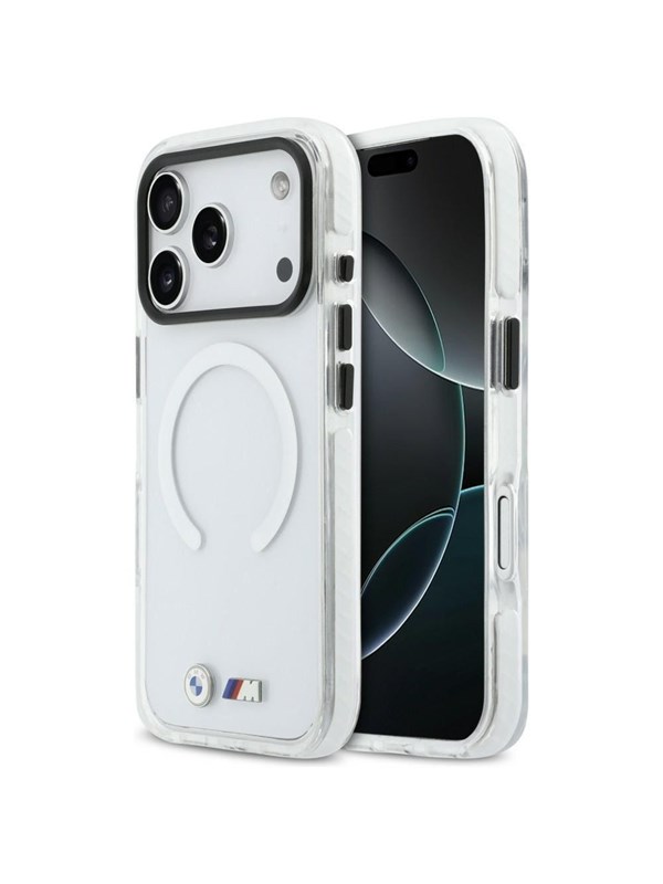 BMW M IML Shockproof Metal Logos MagSafe Case for iPhone 17 Pro Max - Transparent