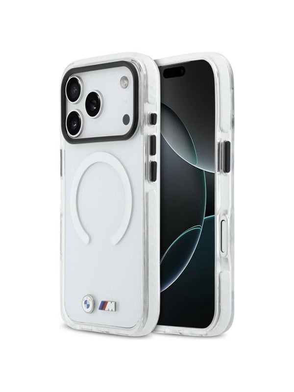 BMW M IML Shockproof Metal Logos MagSafe Case for iPhone 17 Pro - Clear