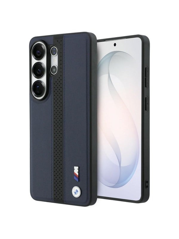 BMW Perforated Stripe Logo MagSafe Case for Samsung Galaxy S26 Ultra - Navy Blue