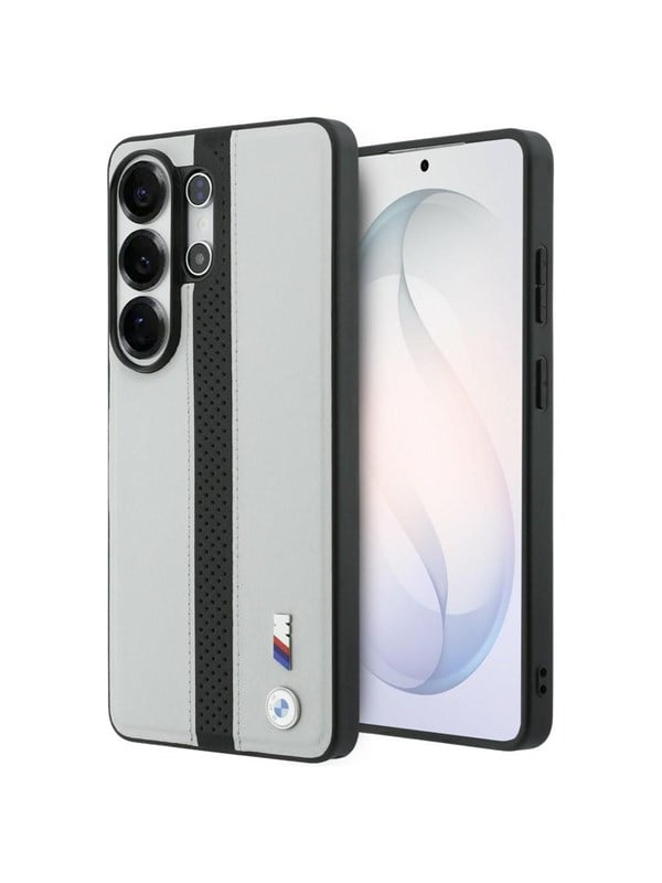 BMW Perforated Stripe Logo MagSafe Case for Samsung Galaxy S26 Ultra - Gray