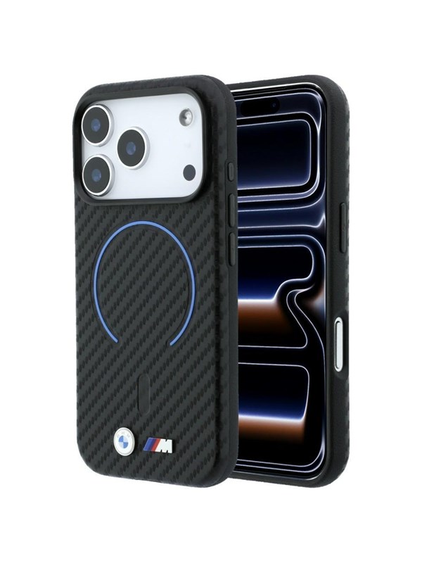 BMW M Carbon Printed Ring MagSafe Case for iPhone 17 Pro / 18 Pro - Black