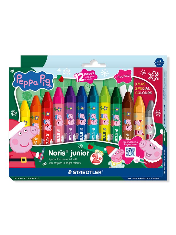 Staedtler Peppa Pig wax crayons Christmas set