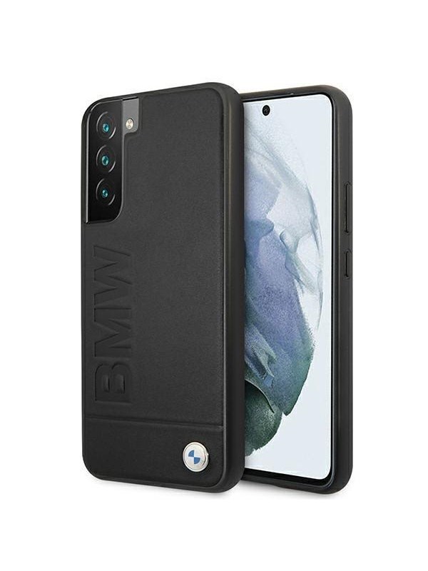 BMW Signature Leather Back Case - Geschikt voor Samsung Galaxy S22 Plus (S906) - Zwart